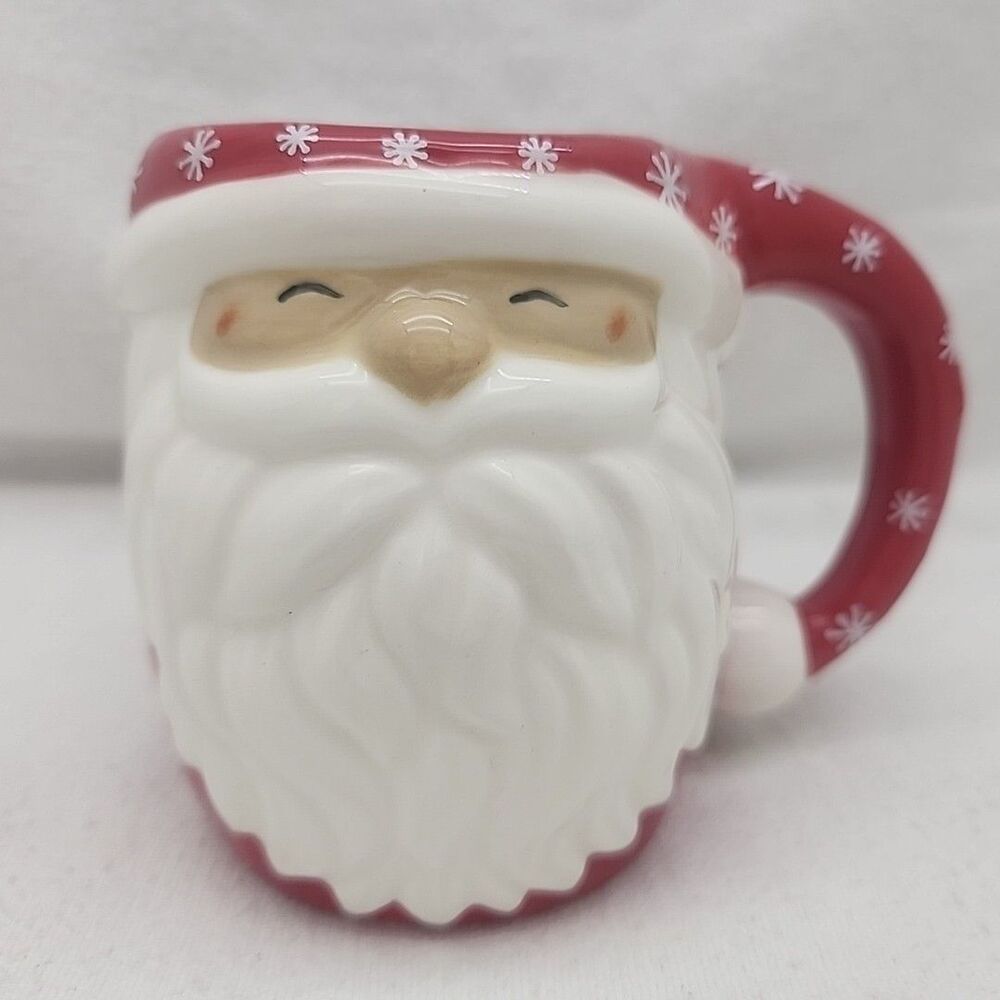 Mug Santa Claus Williams Sonoma Figural 16 OZ Stoneware Holiday Christmas NEW